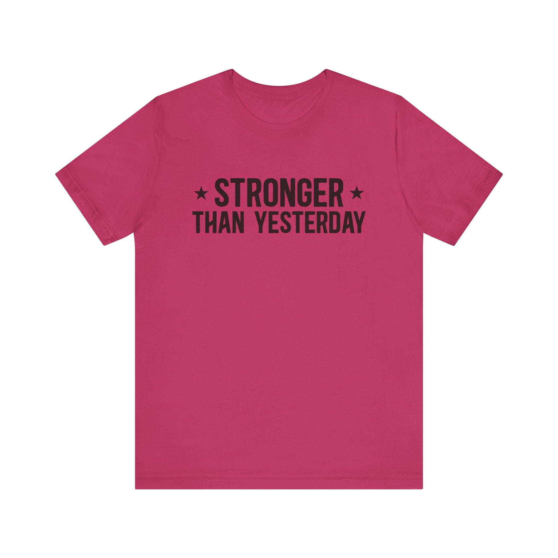 Berry Empowering Tee – Stronger Than Yesterday Graphic T-Shirt