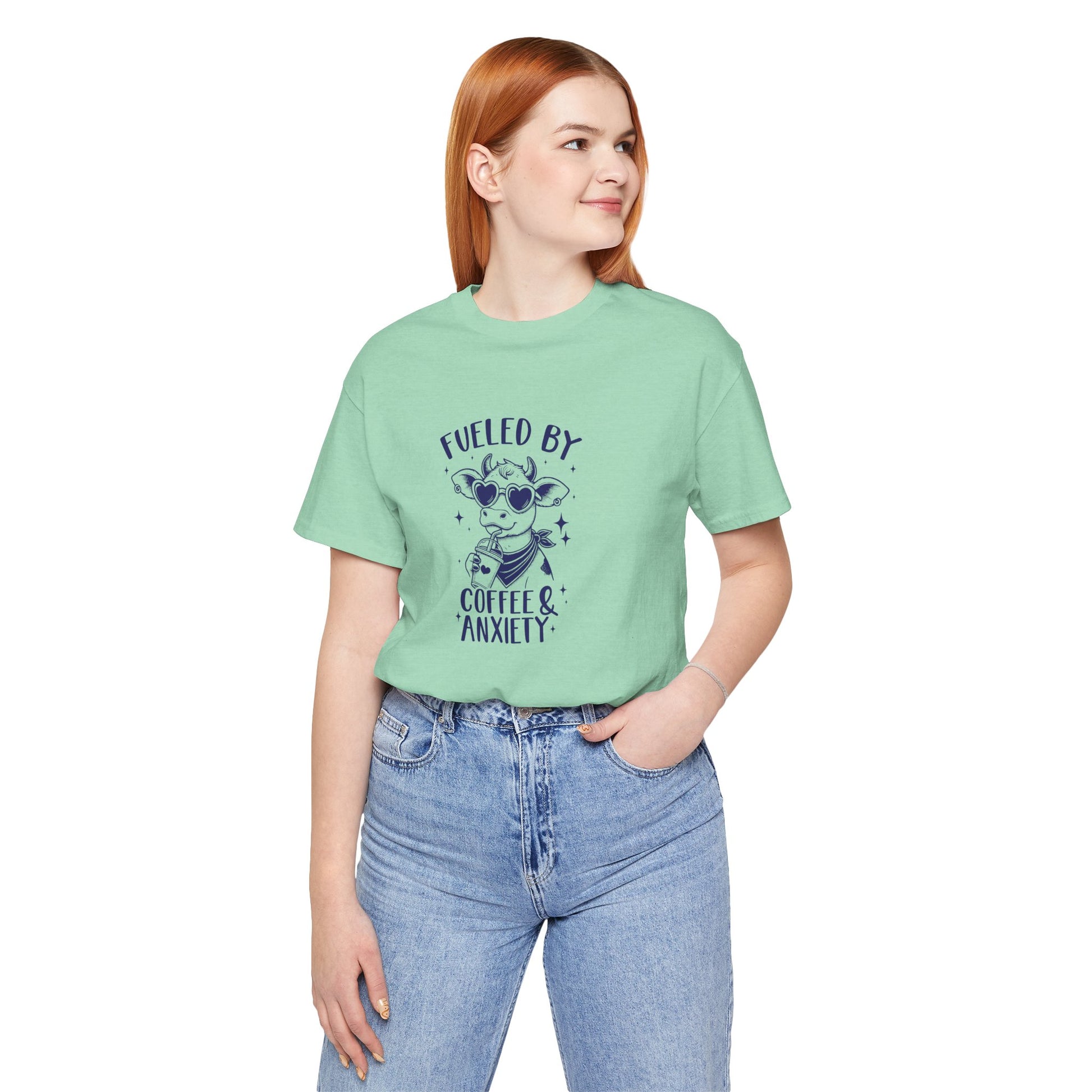 T-Shirt Fueled by Coffee and Anxiety – Funny Women's Anxiety T-shirt
