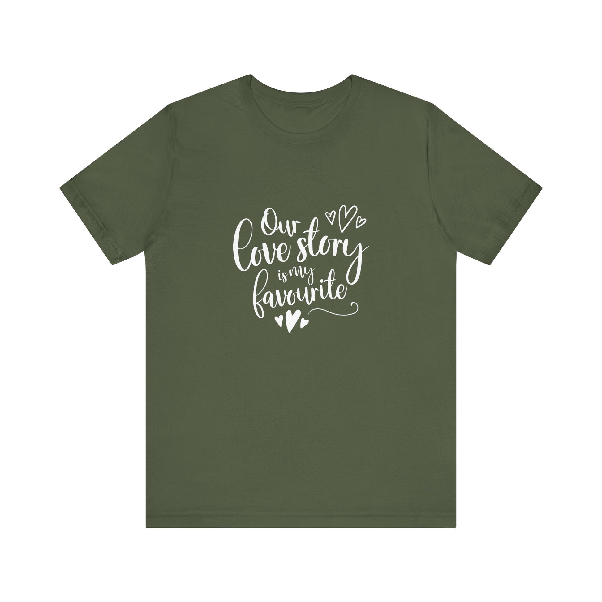 Military Green Couples Gift Shirt – Our Love Story Is My Favorite Tee