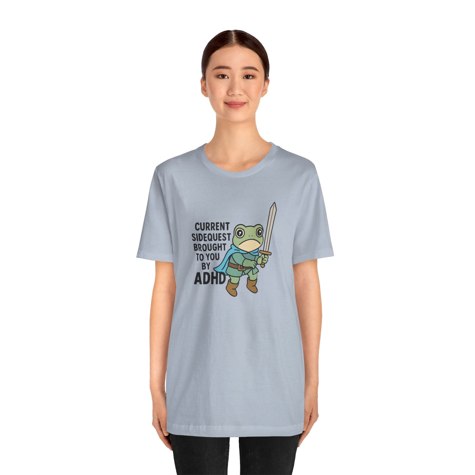 T-Shirt CURRENT SIDEQUEST T-Shirt – Funny ADHD Frog Gaming Shirt