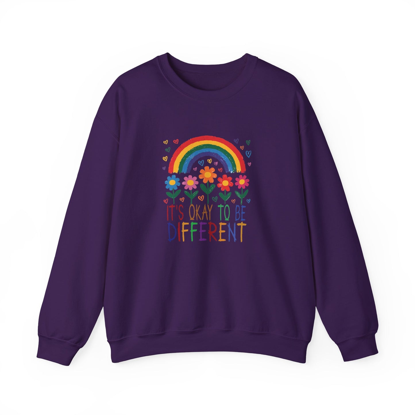 Sweatshirt It's Okay to Be Different Rainbow Autism Awareness Sweatshirt