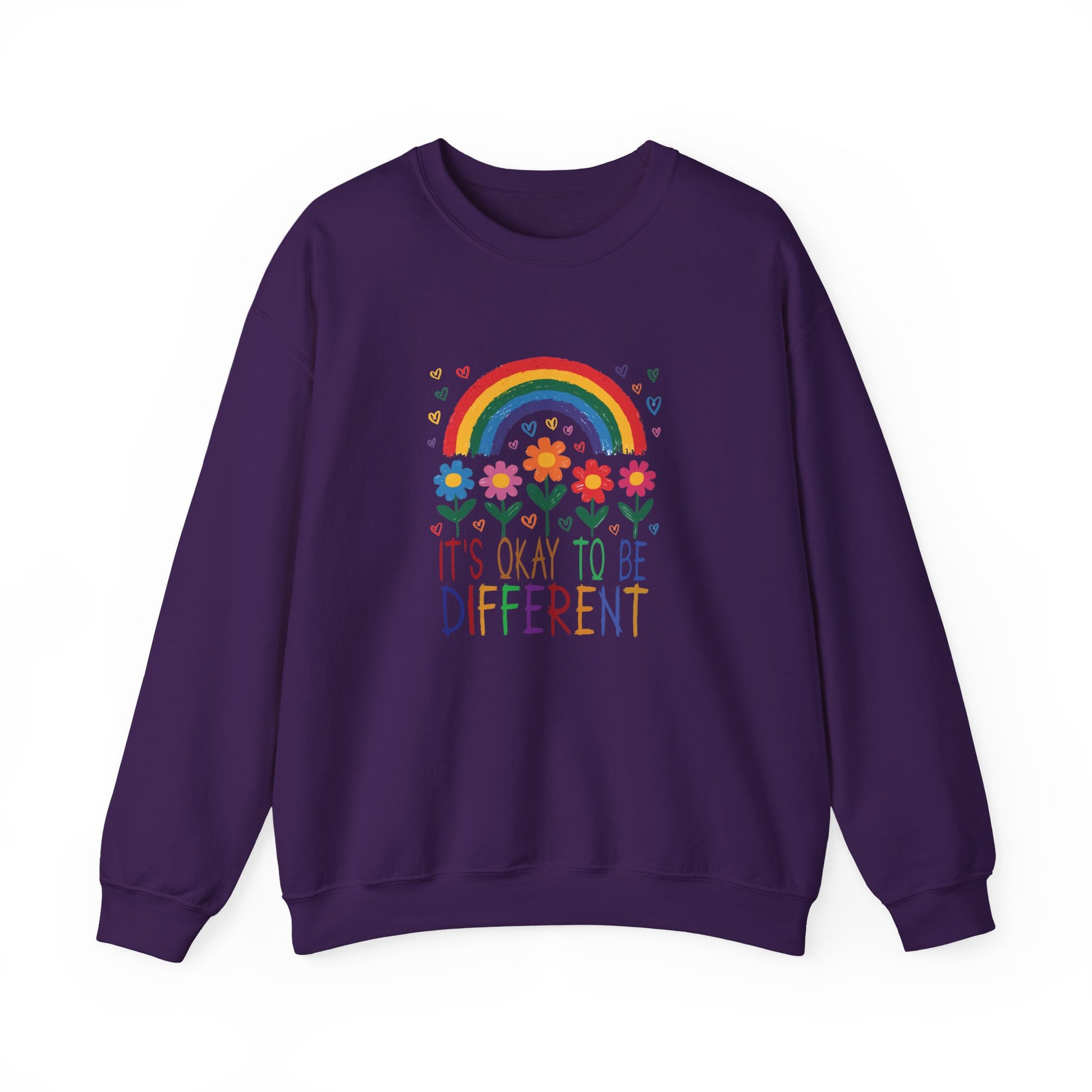 Sweatshirt It's Okay to Be Different Rainbow Autism Awareness Sweatshirt