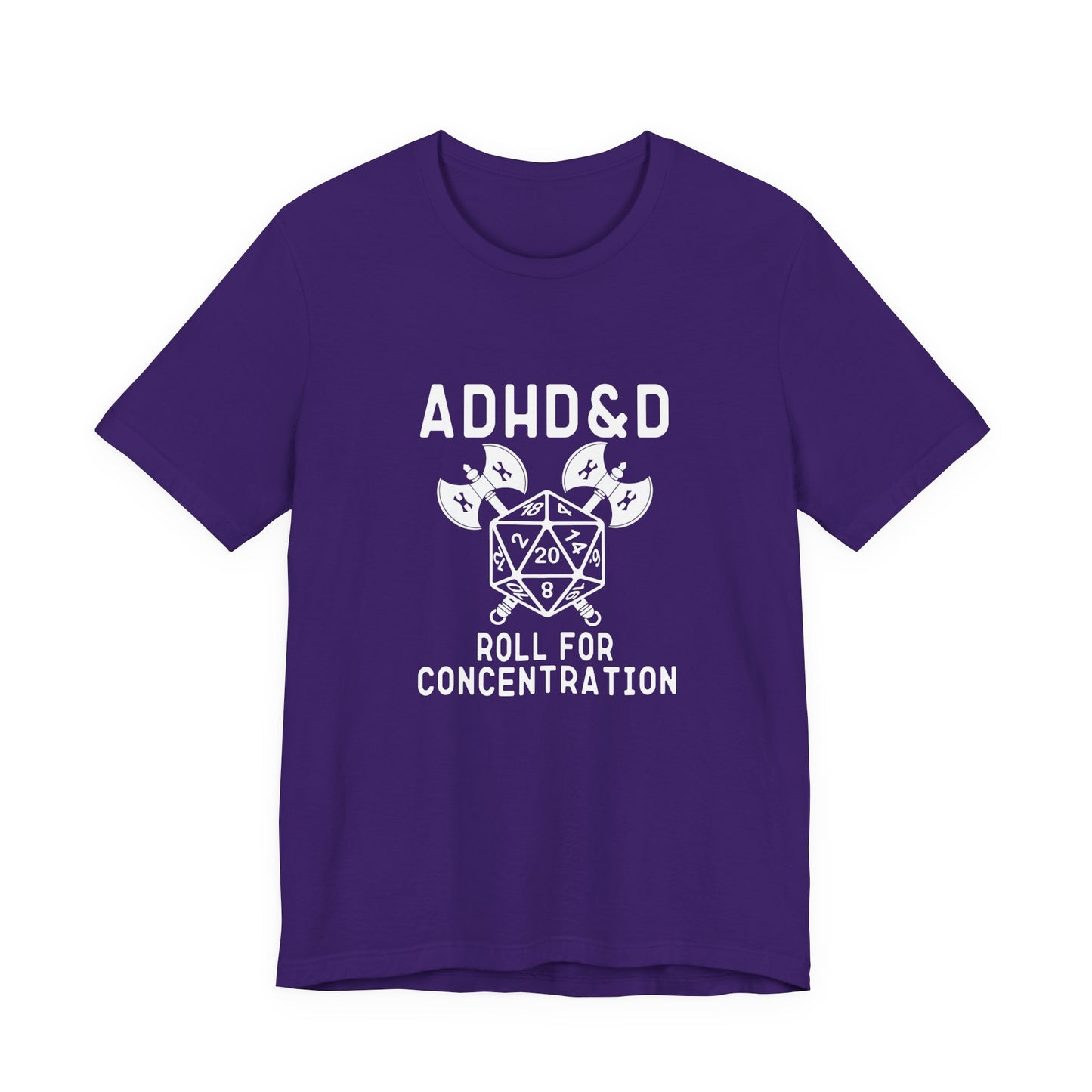 T-Shirt ADHD&D T-Shirt – Funny ADHD Gaming Shirt with Dice and Axes