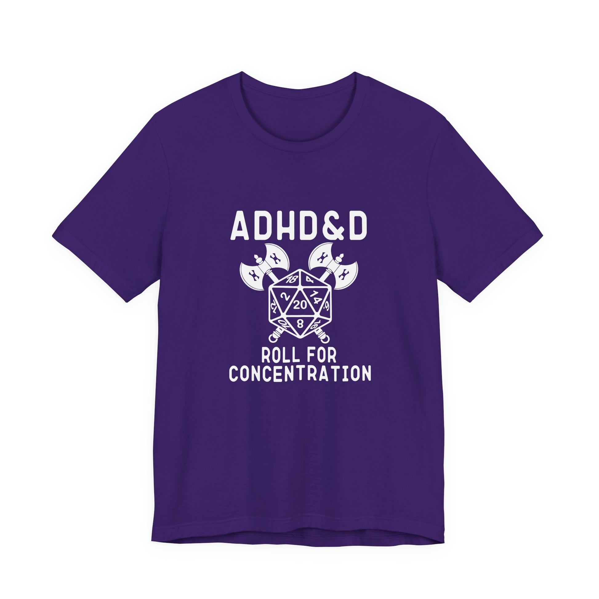 T-Shirt ADHD&D T-Shirt – Funny ADHD Gaming Shirt with Dice and Axes