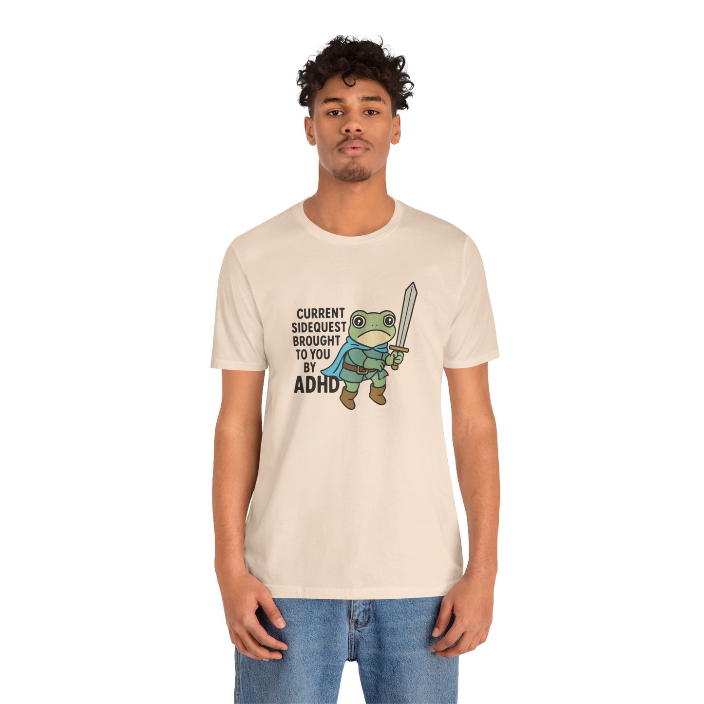 T-Shirt CURRENT SIDEQUEST T-Shirt – Funny ADHD Frog Gaming Shirt