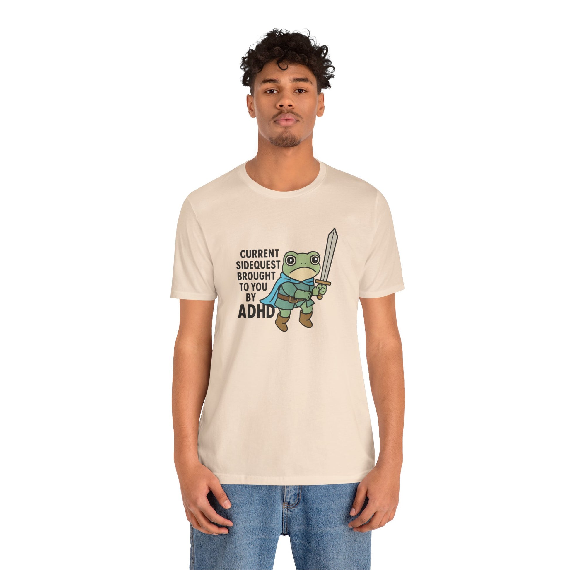 T-Shirt CURRENT SIDEQUEST T-Shirt – Funny ADHD Frog Gaming Shirt