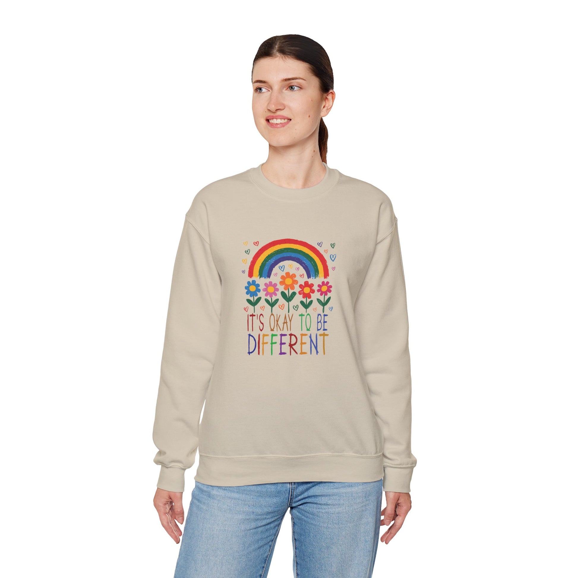 Sweatshirt It's Okay to Be Different Rainbow Autism Awareness Sweatshirt