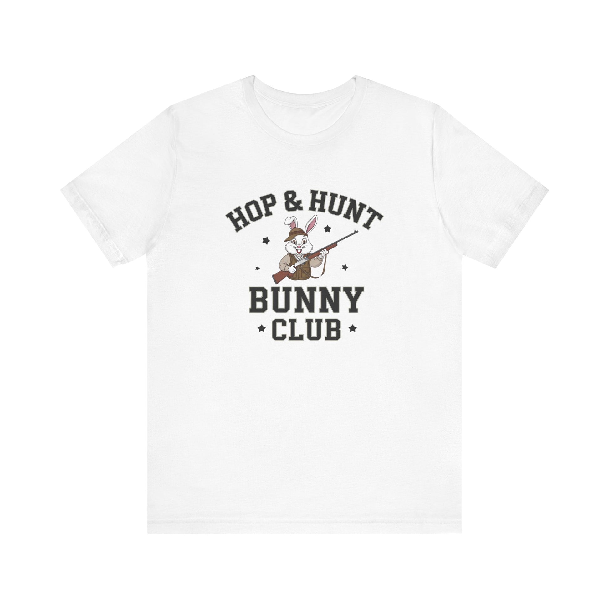 White Easter Brunch Shirt – Hop & Hunt Bunny Club Funny & Trendy Tee