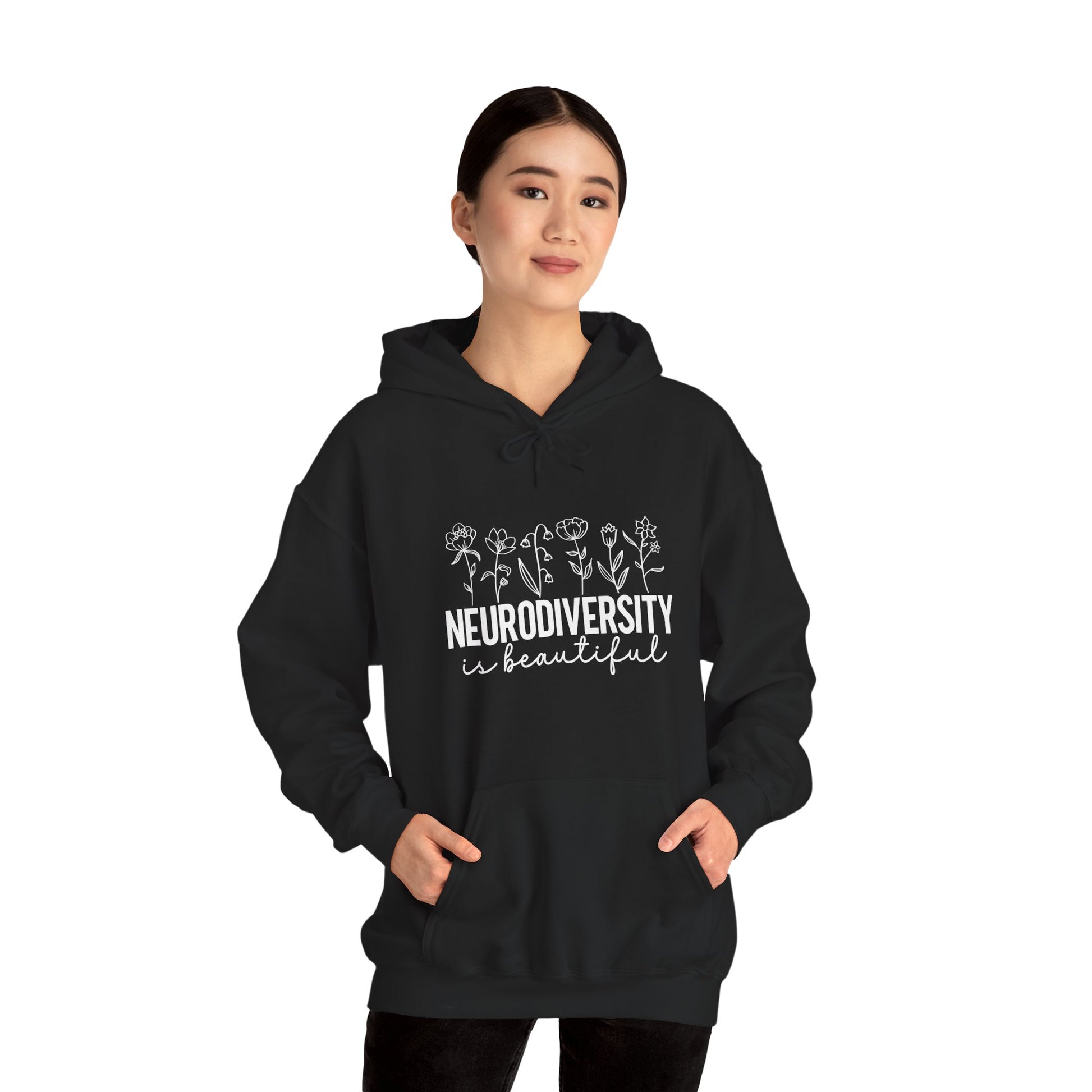 Hoodie NEURODIVERSITY is Beautiful Hoodie – Floral Autism Awareness Hoodie