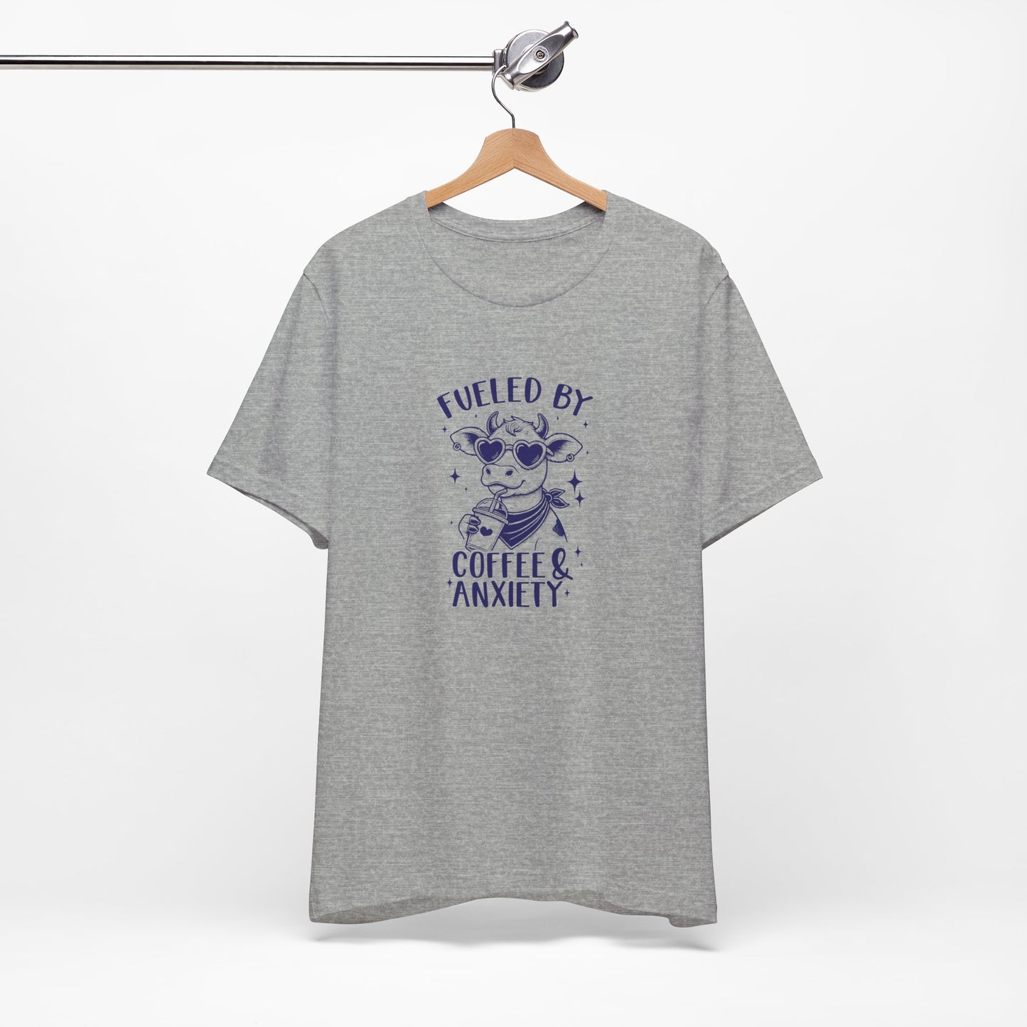 T-Shirt Fueled by Coffee and Anxiety – Funny Women's Anxiety T-shirt