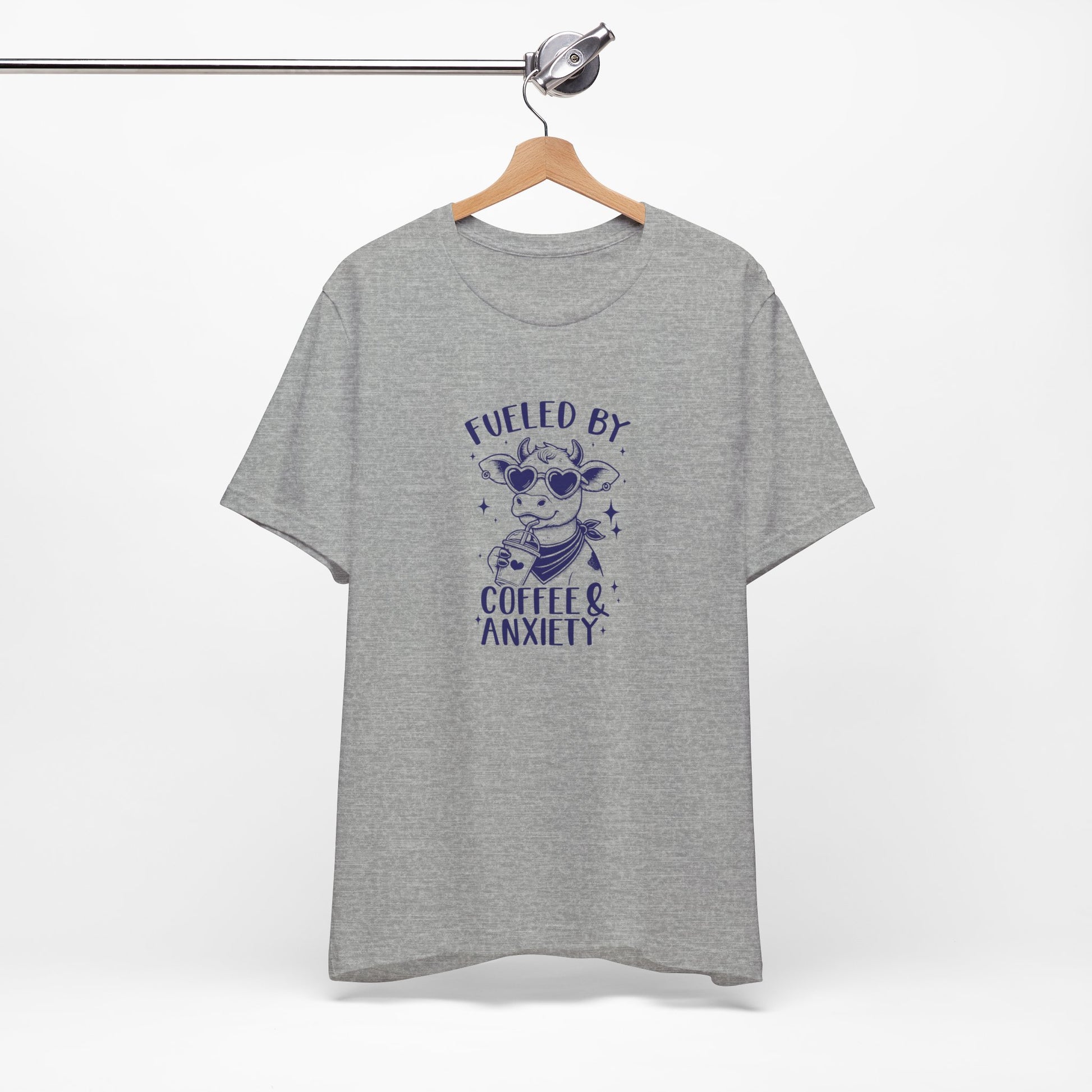 T-Shirt Fueled by Coffee and Anxiety – Funny Women's Anxiety T-shirt