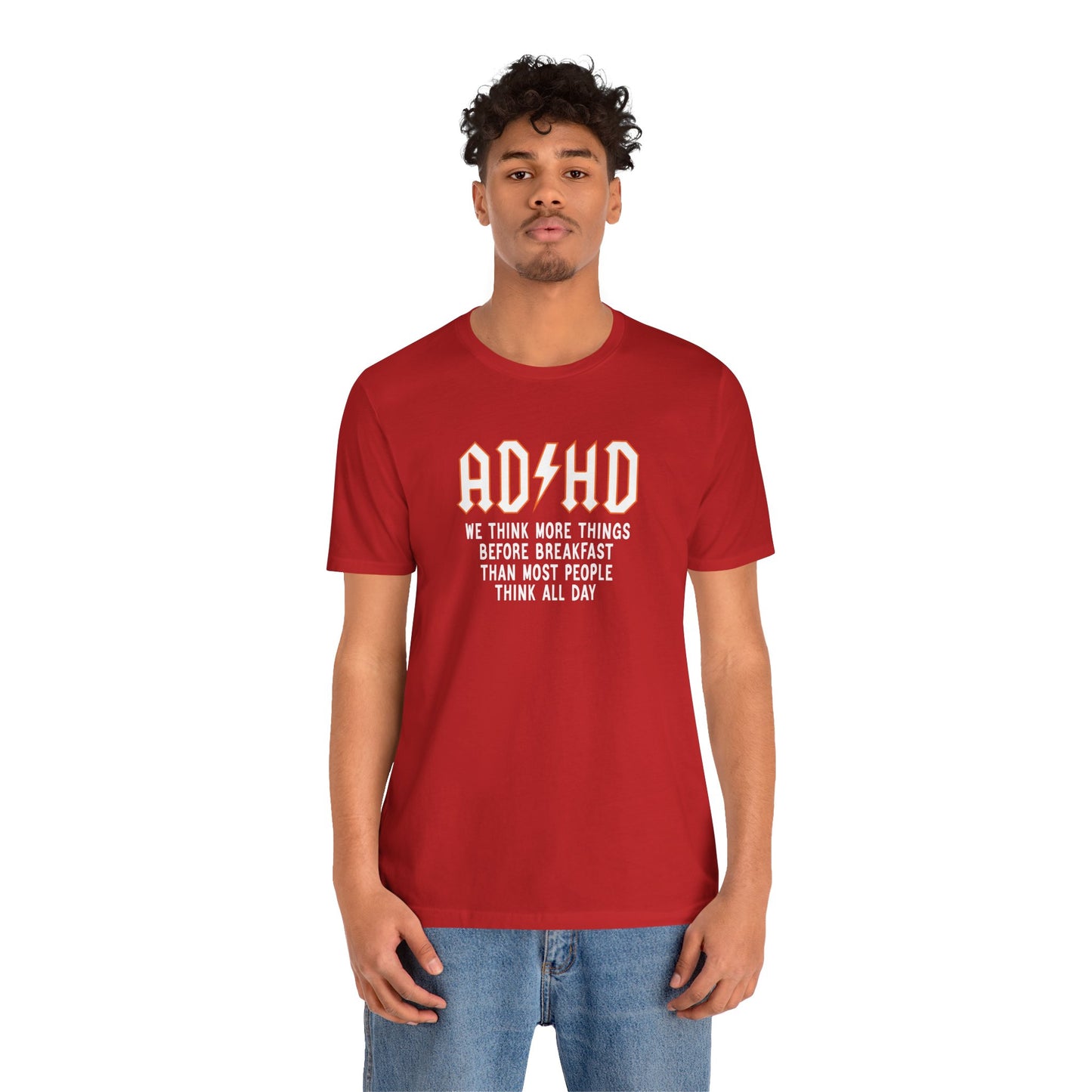 T-Shirt ADHD Lightning Bolt T-Shirt – Bold Funny ADHD Graphic Tee