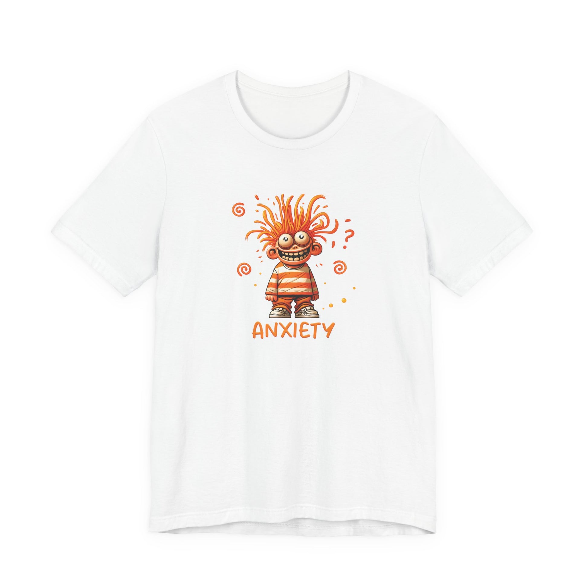 T-Shirt ANXIETY Cartoon Funny Anxiety Shirt — Mental Health Graphic Tee
