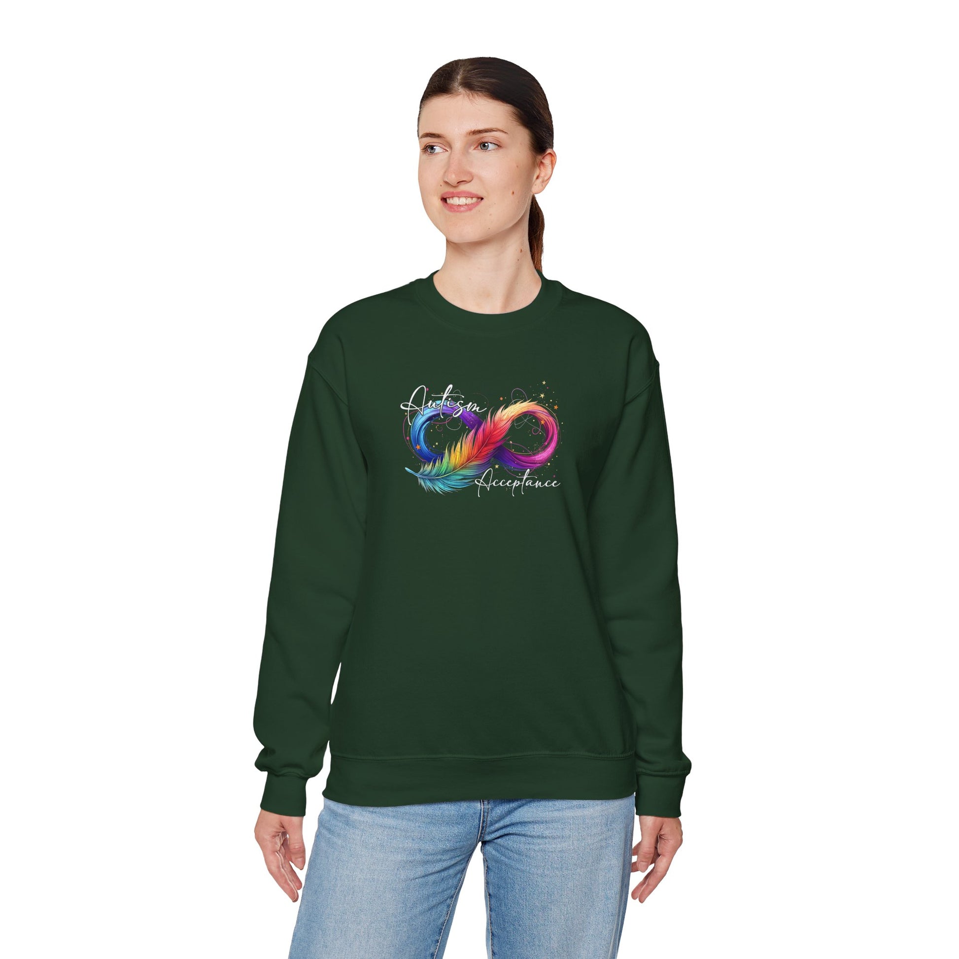 Sweatshirt Autism Acceptance Sweatshirt with Neurodiversity Symbol