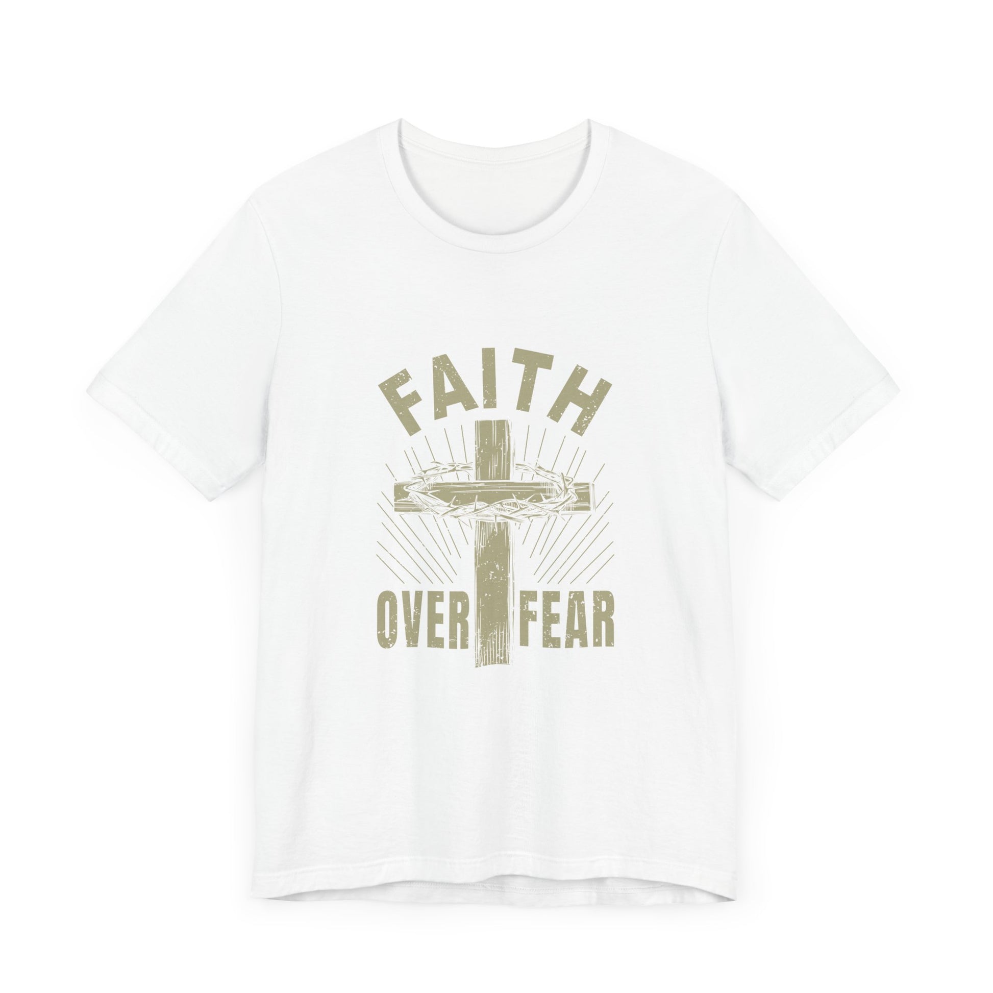 Empowering Message Tee – Faith Over Fear Shirt for Men & Women