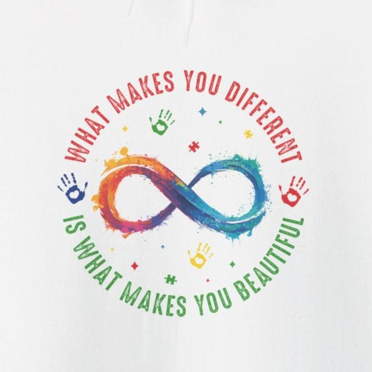 WHAT MAKES YOU DIFFERENT Hoodie – Colorful Neurodiversity Sweatshirt