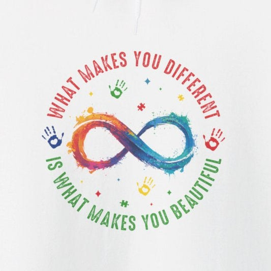 WHAT MAKES YOU DIFFERENT Hoodie – Colorful Neurodiversity Sweatshirt