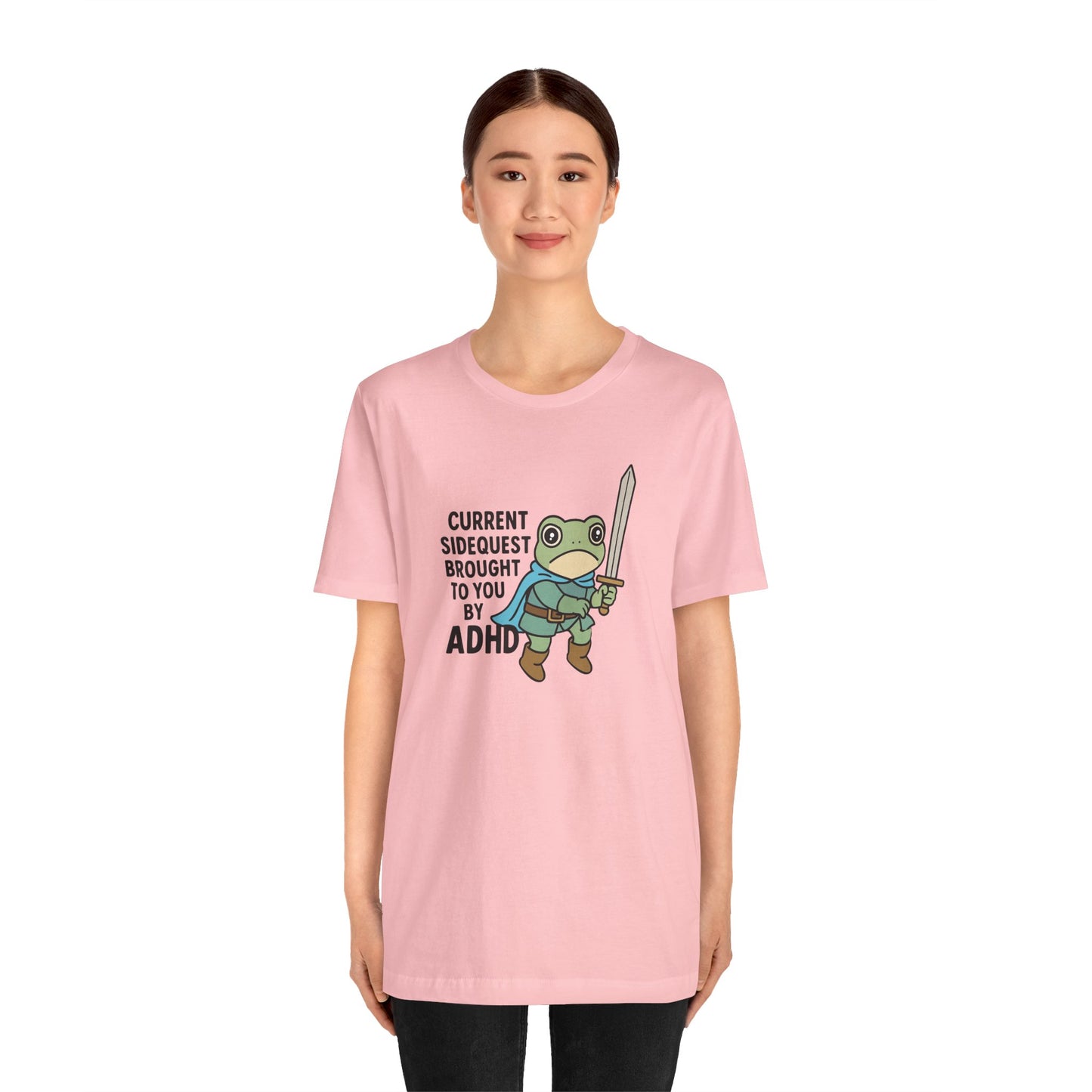 T-Shirt CURRENT SIDEQUEST T-Shirt – Funny ADHD Frog Gaming Shirt