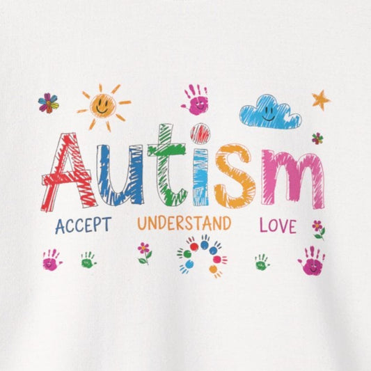 Sweatshirt Accept Understand Love Autism Sweatshirt with Playful Design