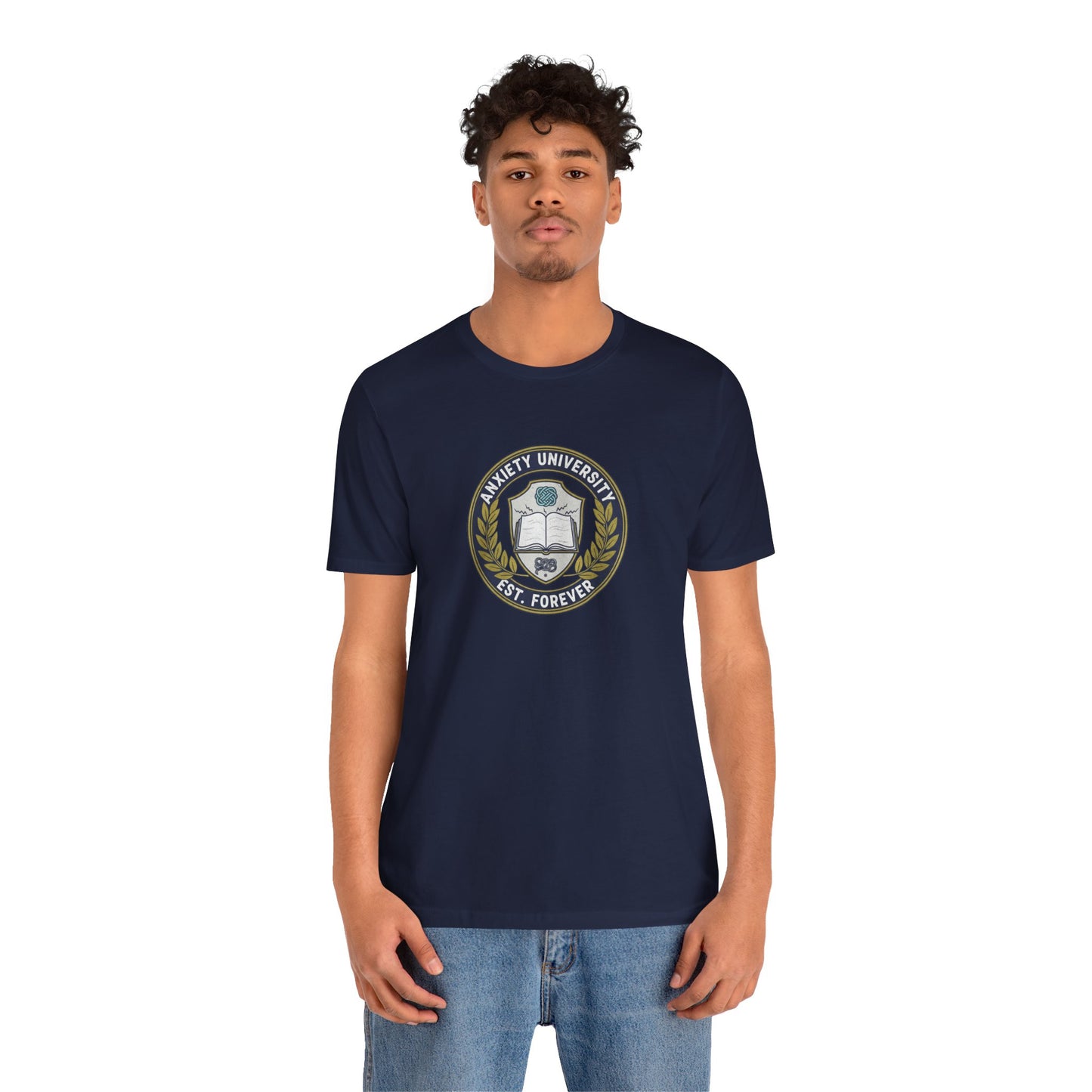 T-Shirt ANXIETY UNIVERSITY Shirt – Funny Collegiate Graphic Tee
