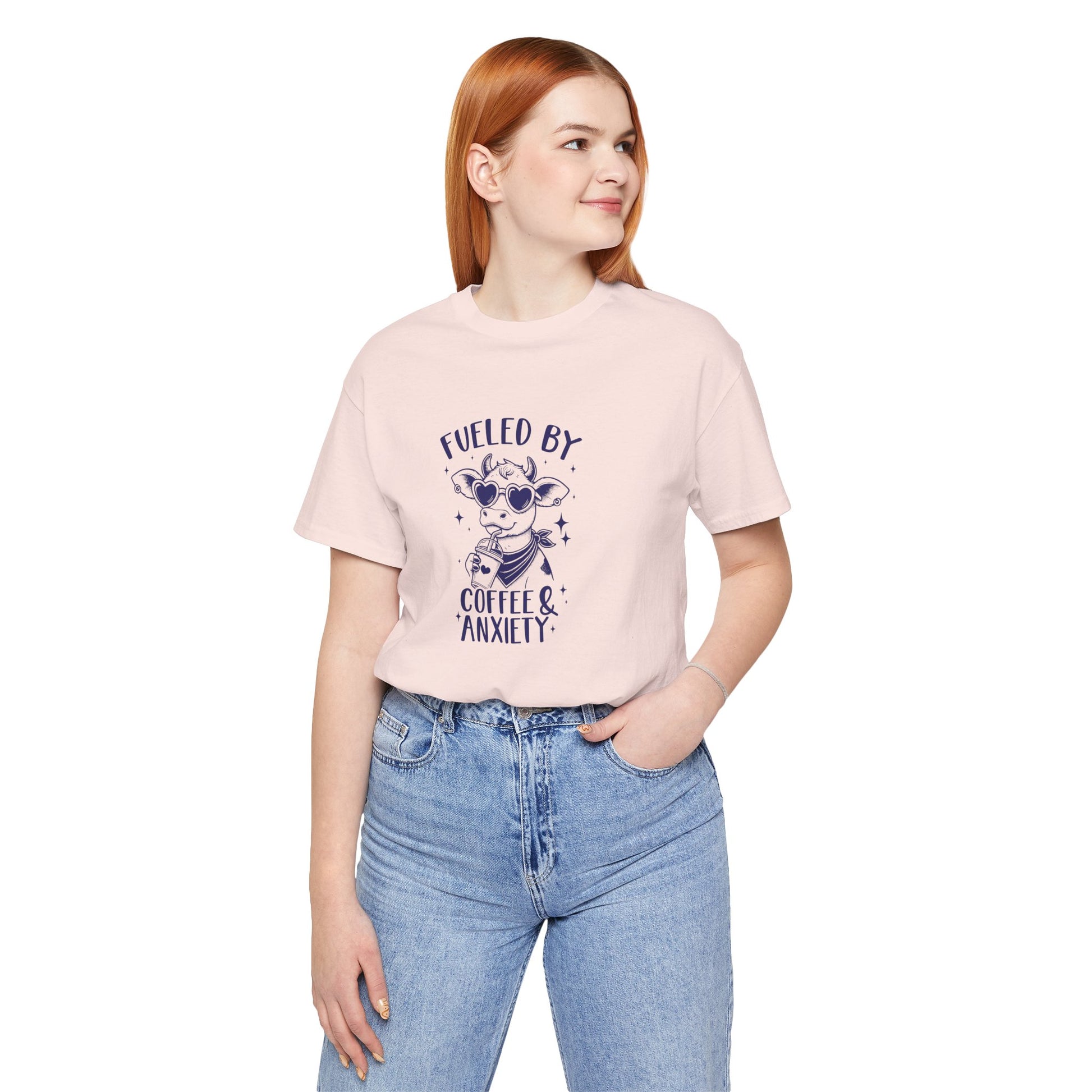 T-Shirt Fueled by Coffee and Anxiety – Funny Women's Anxiety T-shirt