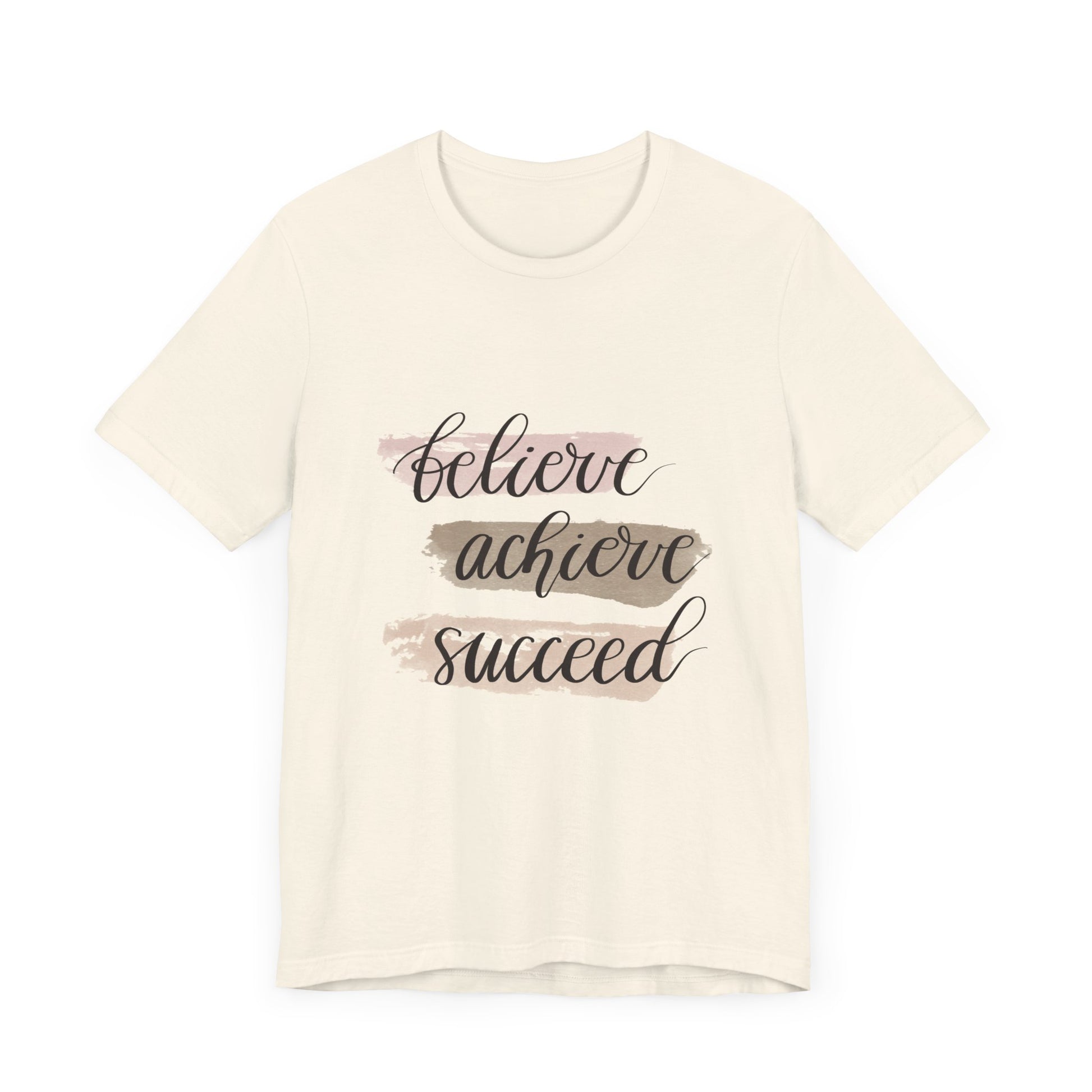 Inspirational T Shirts – Believe Achieve Succeed Tee for Women