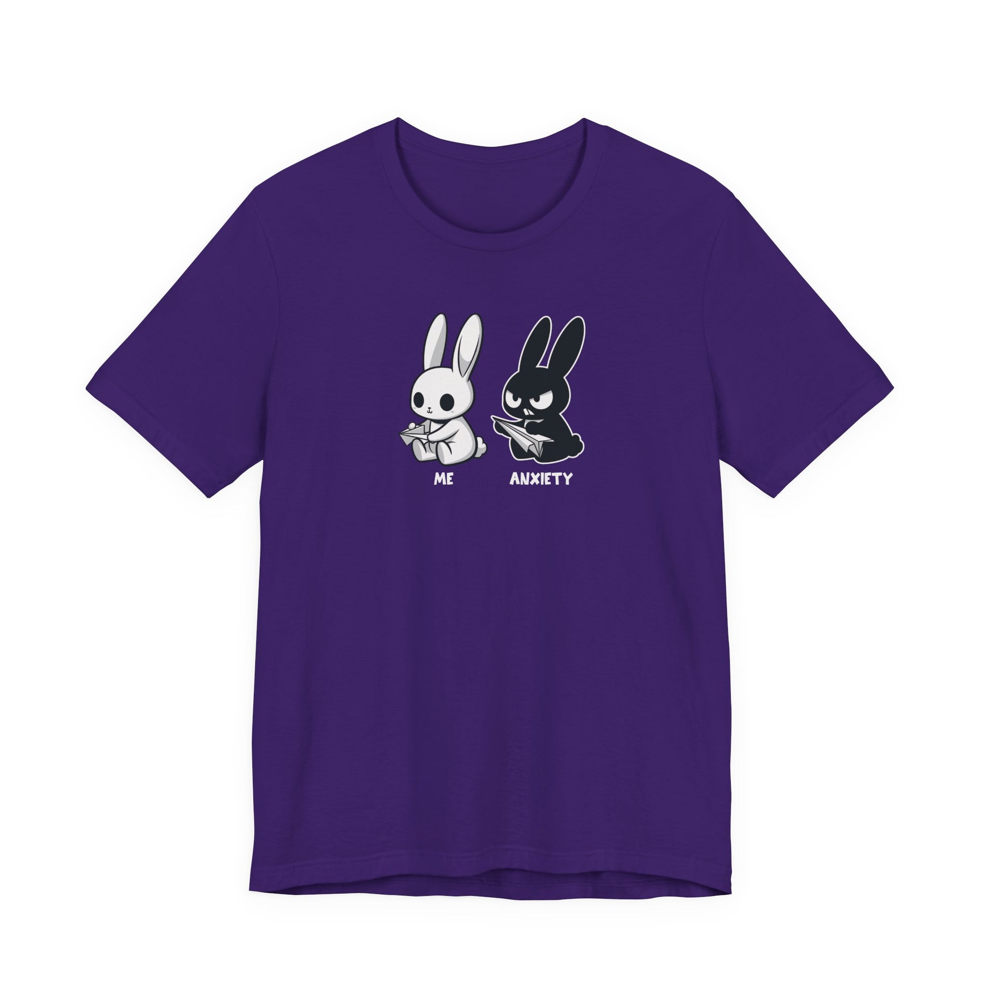T-Shirt ME vs ANXIETY Rabbit Shirt – Funny Anxiety Shirt for Animal Lovers