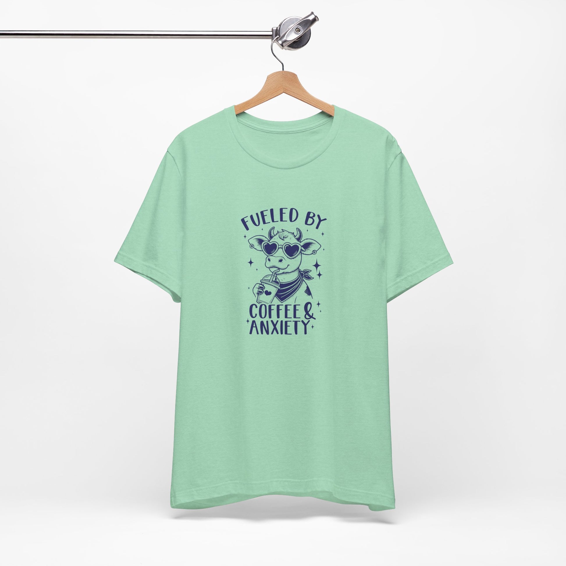 T-Shirt Fueled by Coffee and Anxiety – Funny Women's Anxiety T-shirt