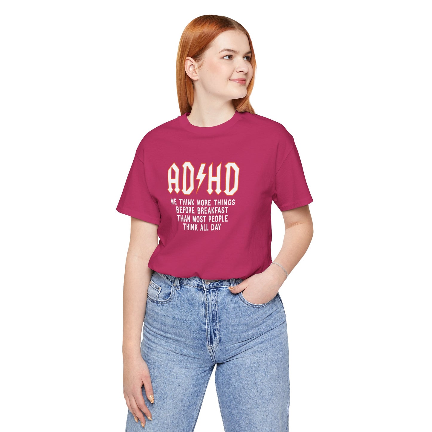 T-Shirt ADHD Lightning Bolt T-Shirt – Bold Funny ADHD Graphic Tee