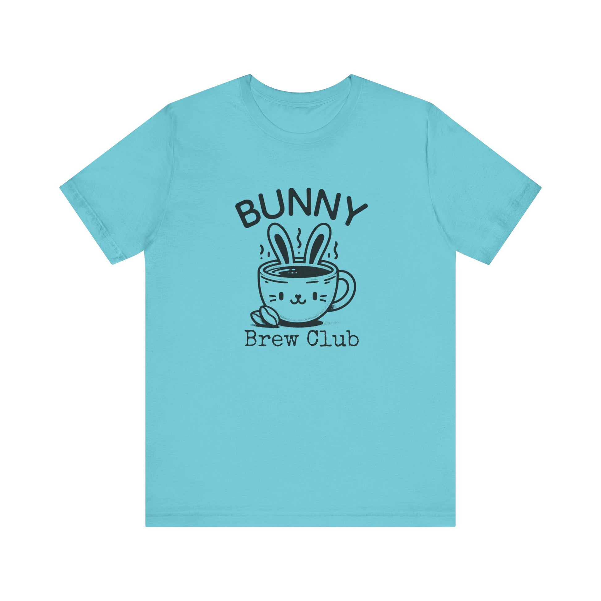 Turquoise Coffee Easter Shirt – Bunny Brew Club Funny Easter Tee for Women