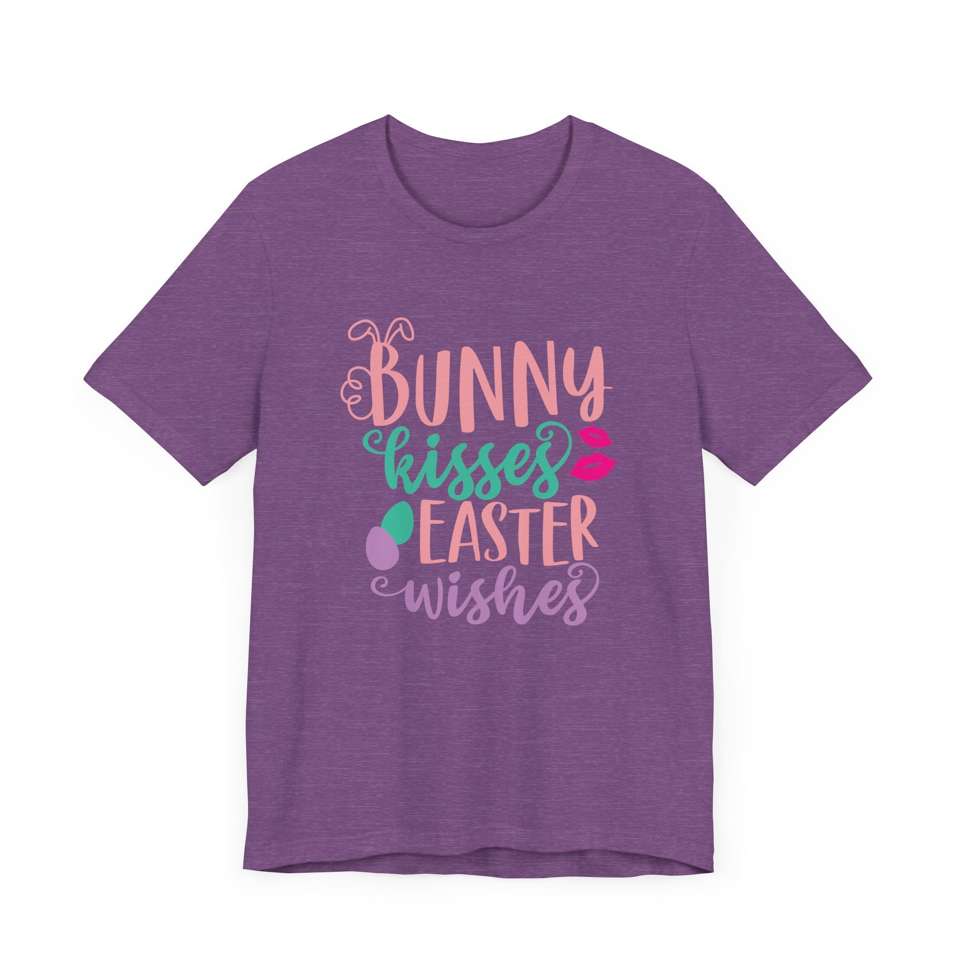 Cute Easter Shirt – Bunny Kisses & Easter Wishes Tee for Women | Family Easter Tee