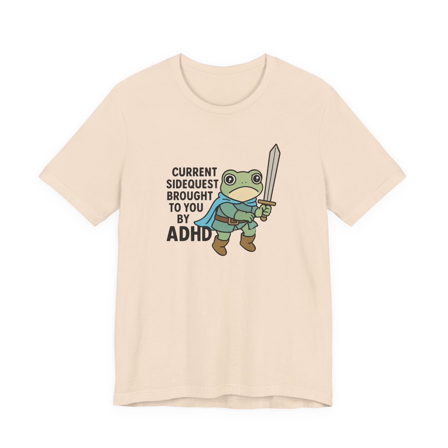 T-Shirt CURRENT SIDEQUEST T-Shirt – Funny ADHD Frog Gaming Shirt
