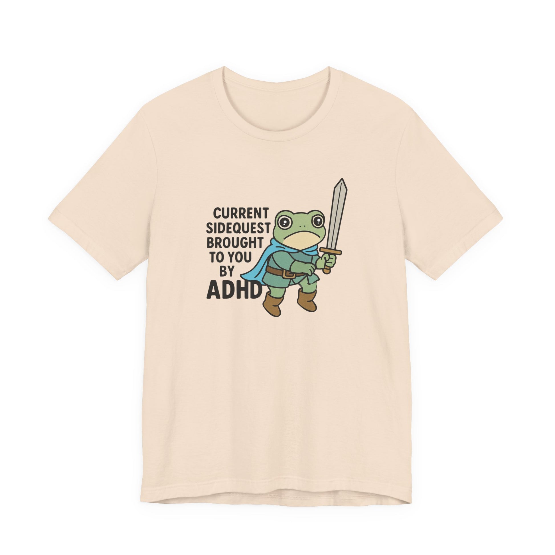 T-Shirt CURRENT SIDEQUEST T-Shirt – Funny ADHD Frog Gaming Shirt