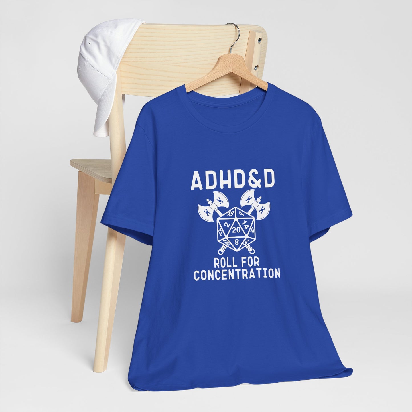 T-Shirt ADHD&D T-Shirt – Funny ADHD Gaming Shirt with Dice and Axes