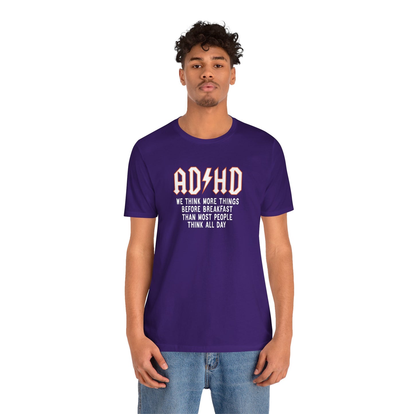 T-Shirt ADHD Lightning Bolt T-Shirt – Bold Funny ADHD Graphic Tee