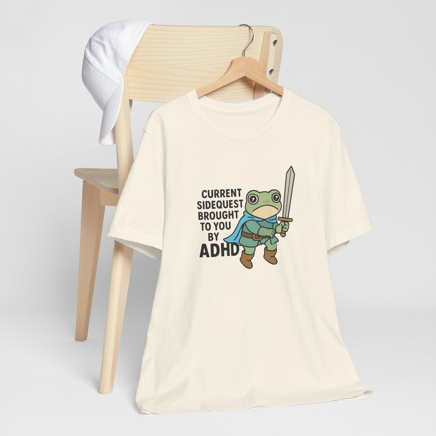 T-Shirt CURRENT SIDEQUEST T-Shirt – Funny ADHD Frog Gaming Shirt