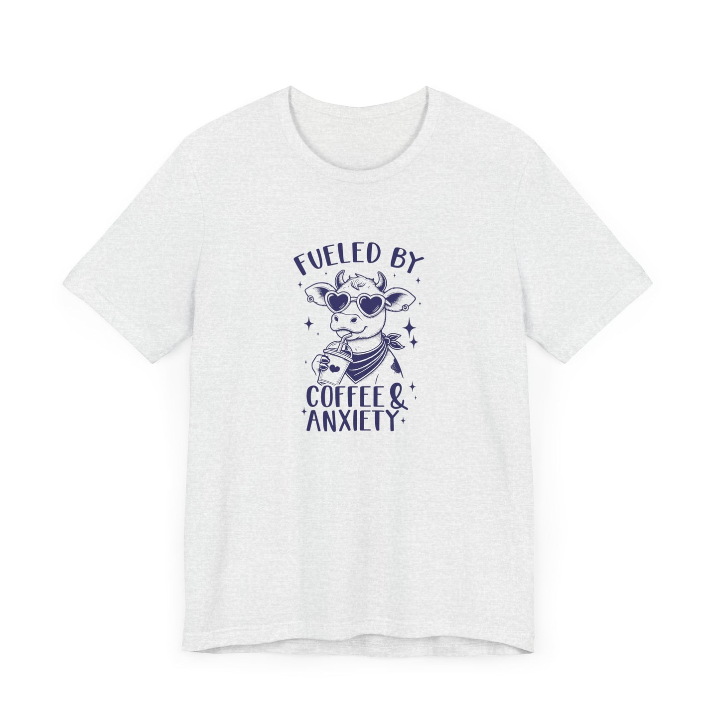 T-Shirt Fueled by Coffee and Anxiety – Funny Women's Anxiety T-shirt