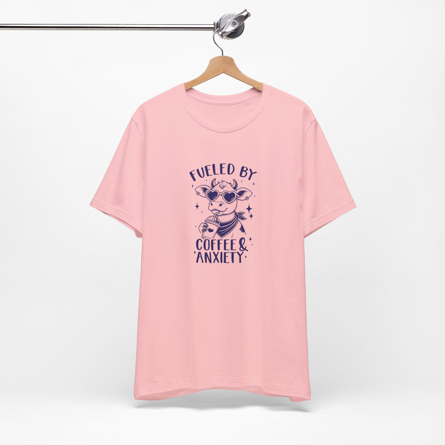 T-Shirt Fueled by Coffee and Anxiety – Funny Women's Anxiety T-shirt