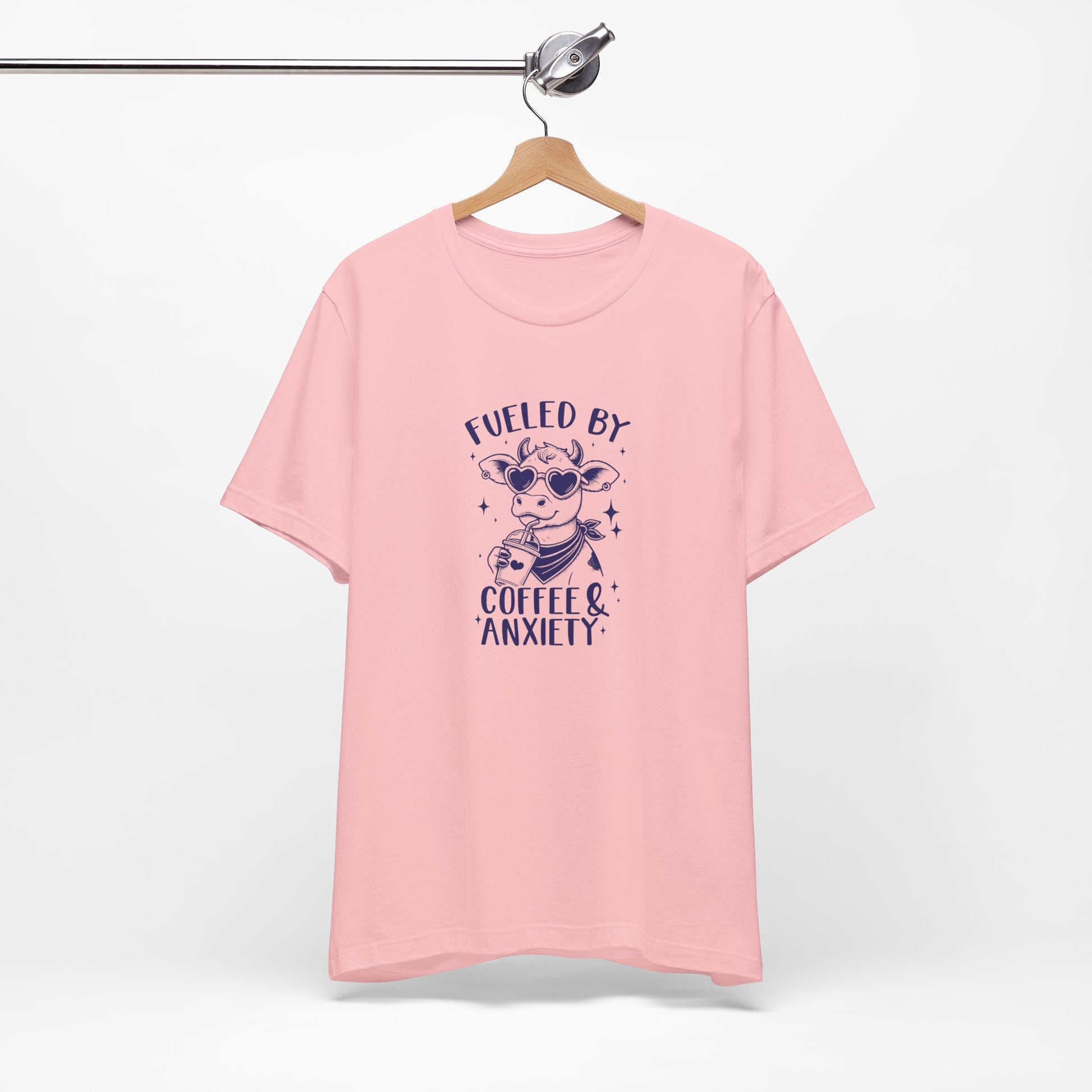 T-Shirt Fueled by Coffee and Anxiety – Funny Women's Anxiety T-shirt