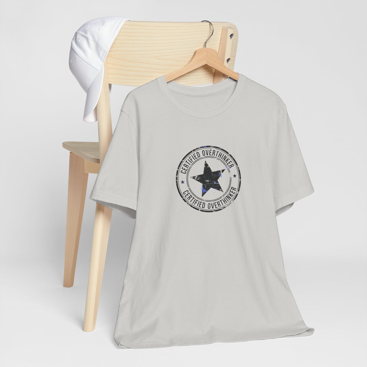 T-Shirt CERTIFIED OVERTHINKER T-Shirt – Vintage Stamp Seal Graphic Tee