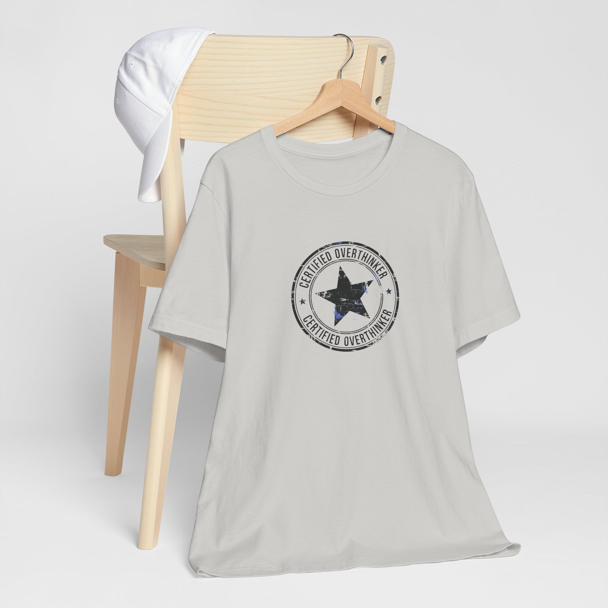 T-Shirt CERTIFIED OVERTHINKER T-Shirt – Vintage Stamp Seal Graphic Tee