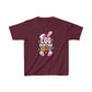 Maroon Egg Hunting Squad Kids Tee | Matching Easter Shirt for Families