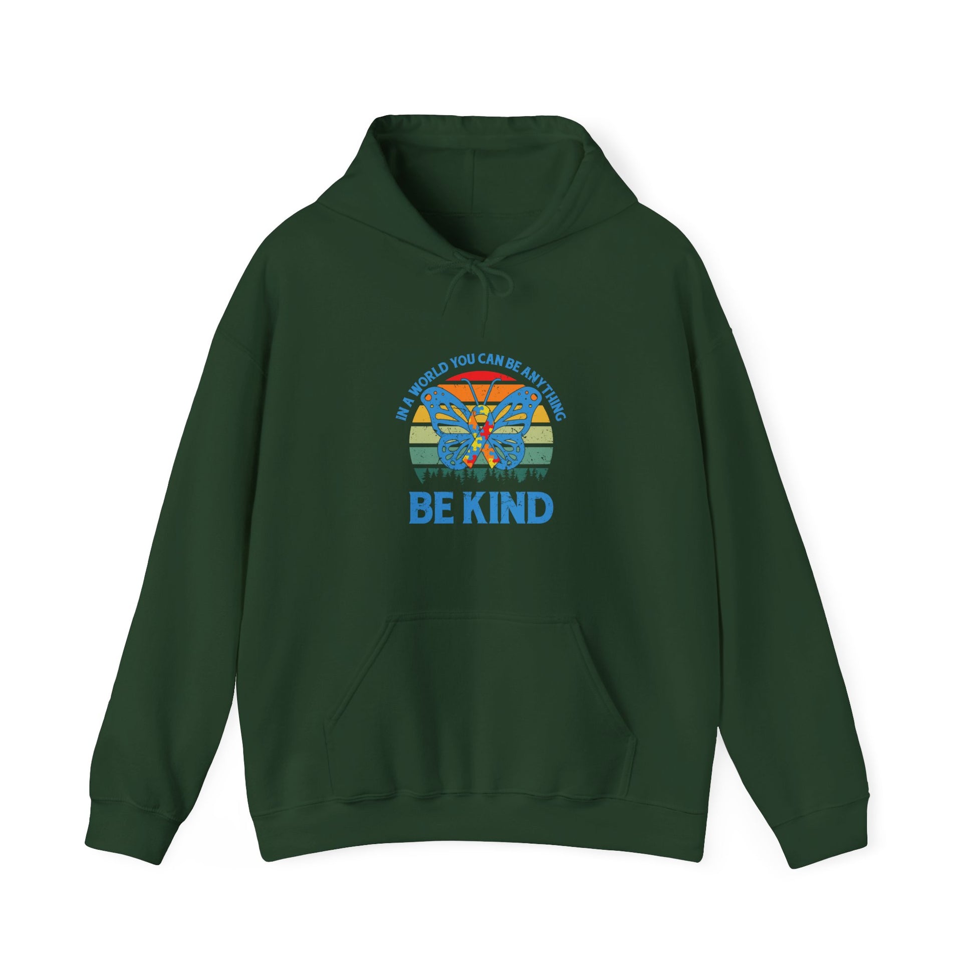 Hoodie IN A WORLD YOU CAN BE ANYTHING Hoodie – Be Kind Autism Advocate Hoodie