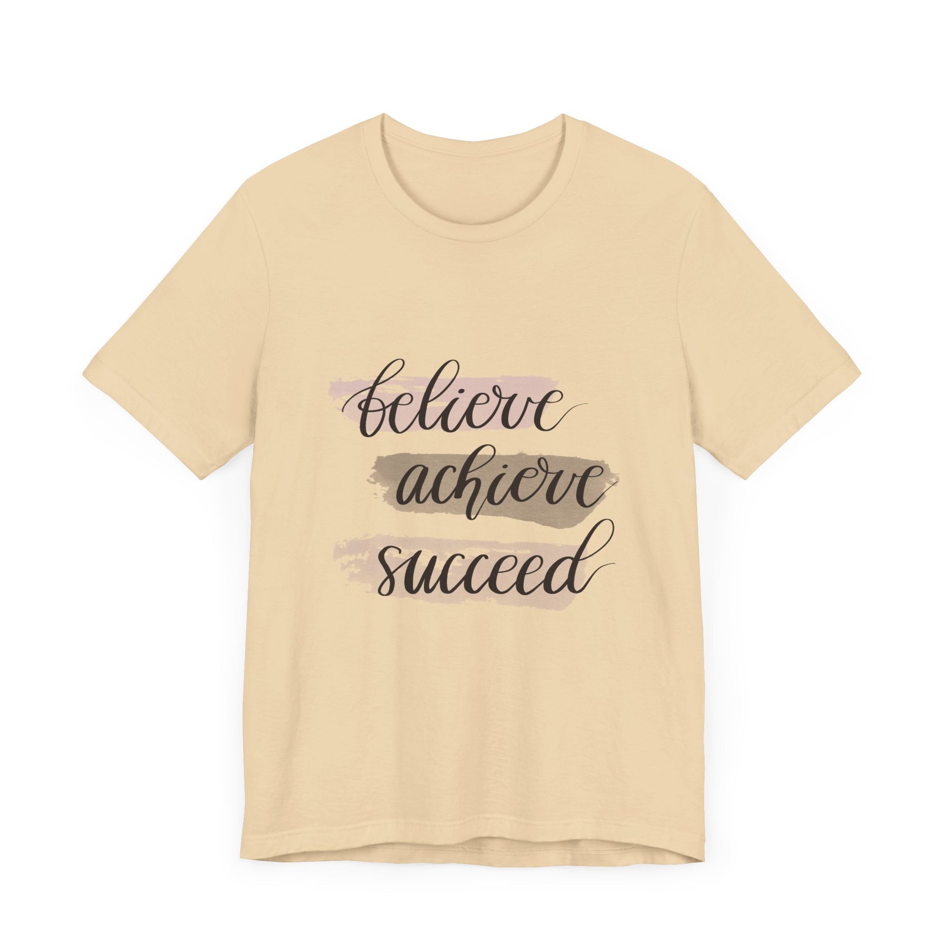 Inspirational T Shirts – Believe Achieve Succeed Tee for Women