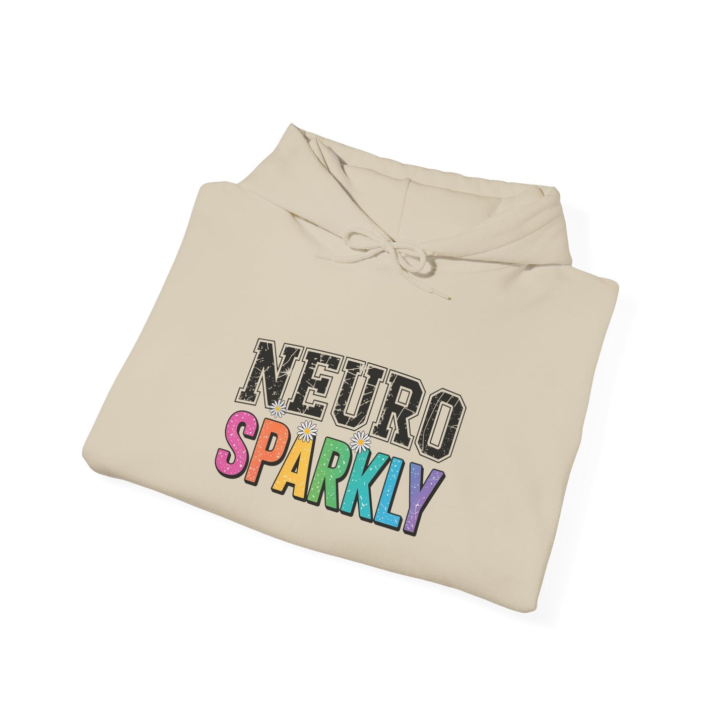 NEURO SPARKLY Autism Hoodie – Bold Varsity Floral Graphic Hoodie