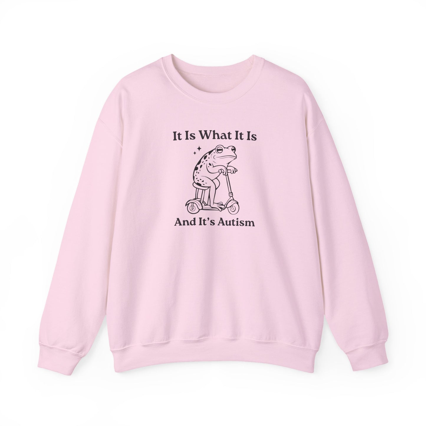 Sweatshirt It Is What It Is And It’s Autism Funny Sweatshirt for Adults & Teens