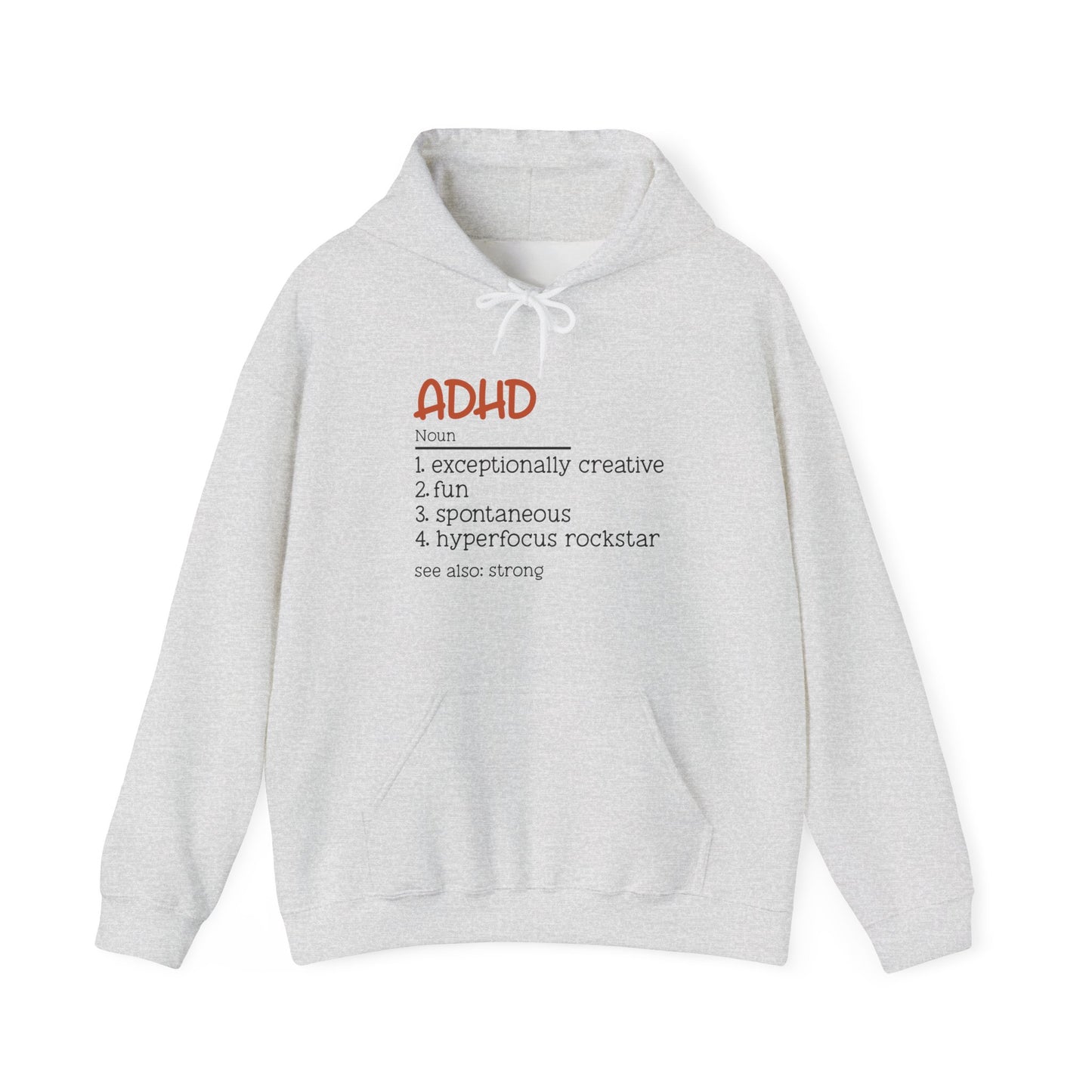 ADHD (Noun) Definition – Funny ADHD Hoodie with Positive Traits