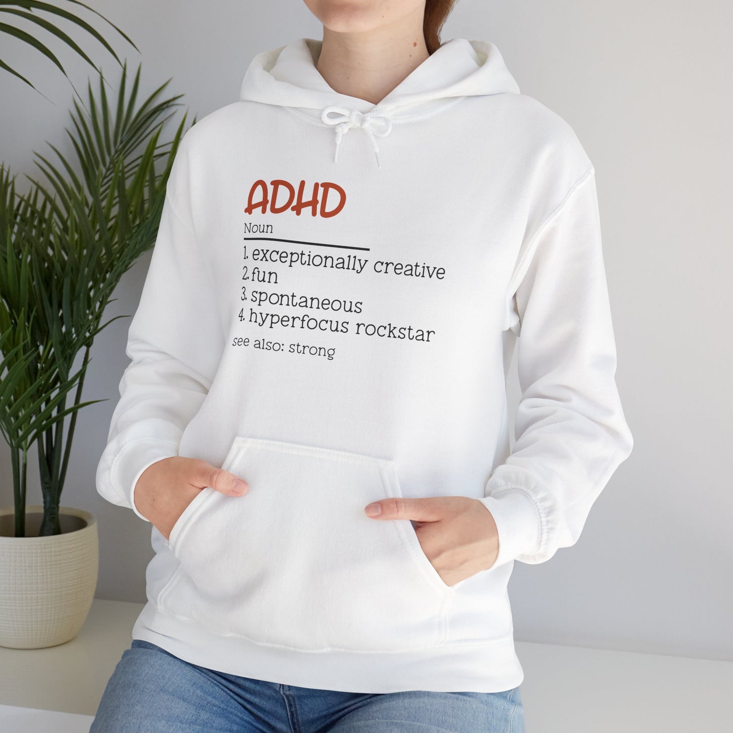 ADHD (Noun) Definition – Funny ADHD Hoodie with Positive Traits