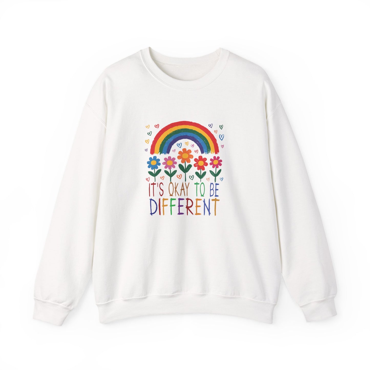 Sweatshirt It's Okay to Be Different Rainbow Autism Awareness Sweatshirt