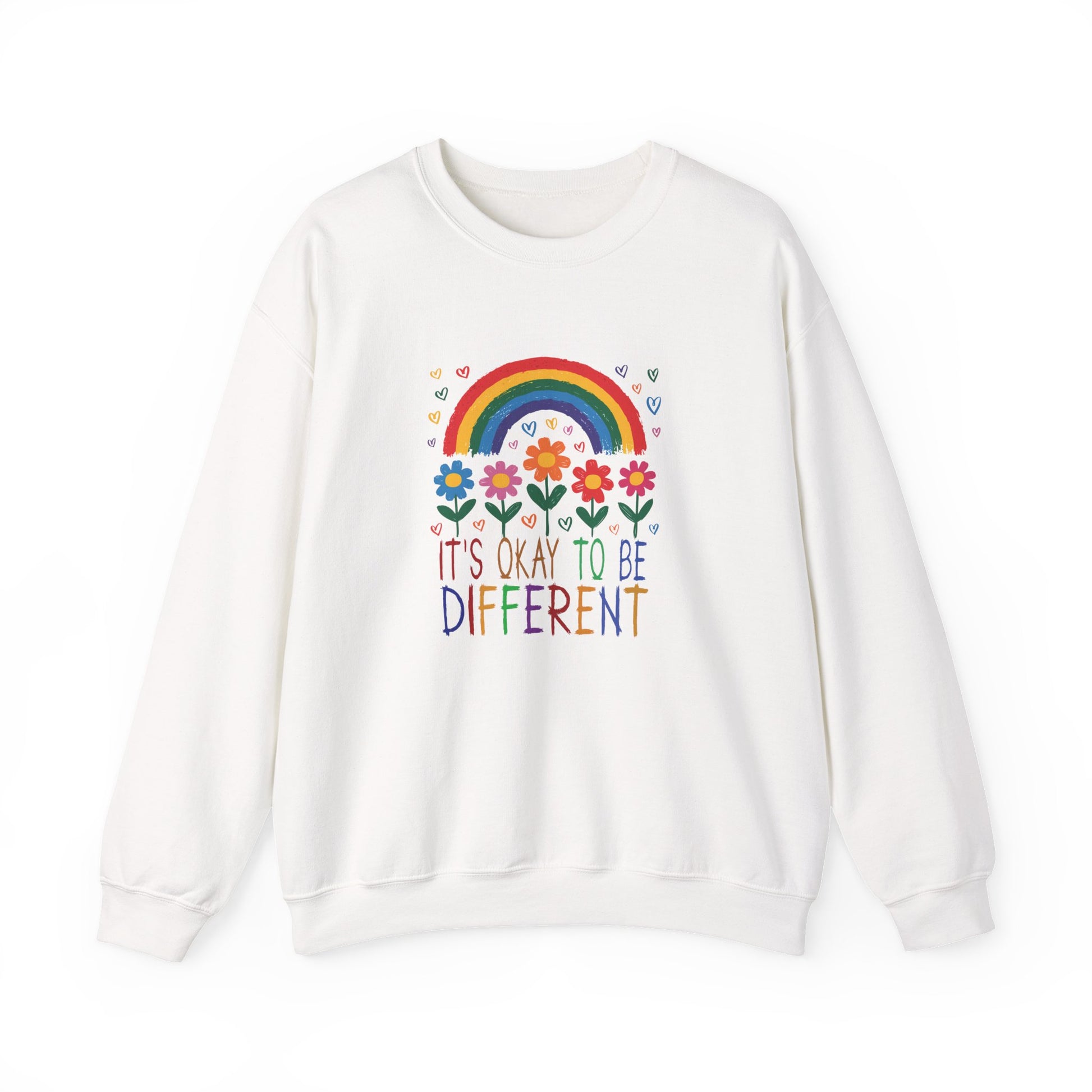 Sweatshirt It's Okay to Be Different Rainbow Autism Awareness Sweatshirt